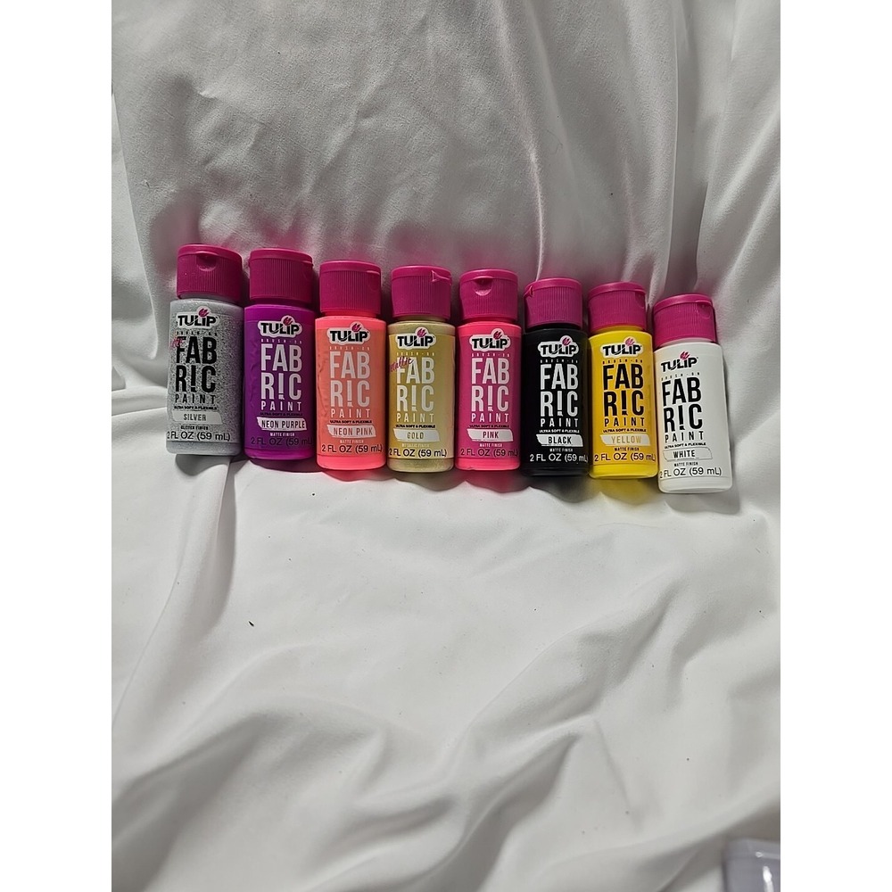 Tulip Brush On Fabric Paint Random Colors 8 Pack Bundle New Sealed 2 Fl Oz Each